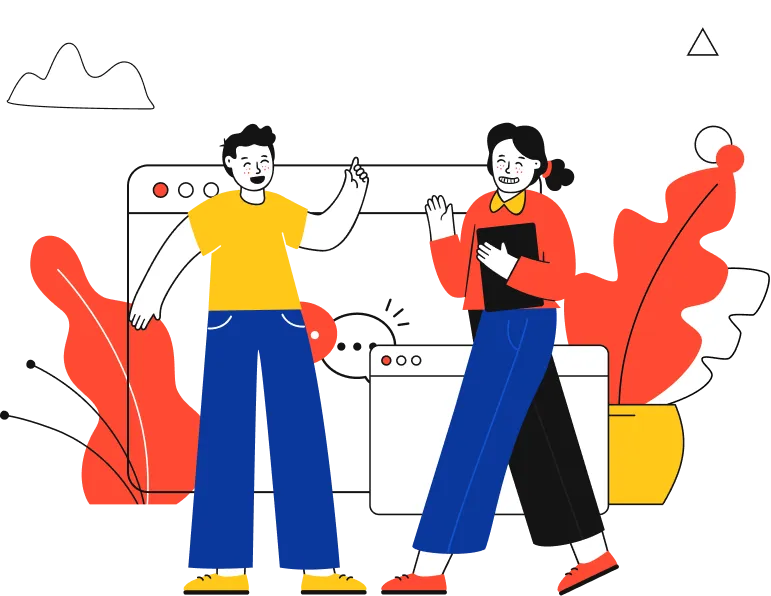 people talking illustration