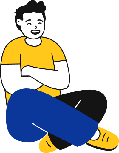guy sitting illustration
